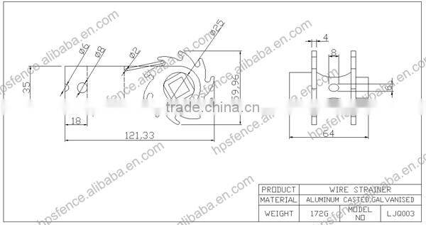 Aluminum electric fence wire farm tightenermanufacturer