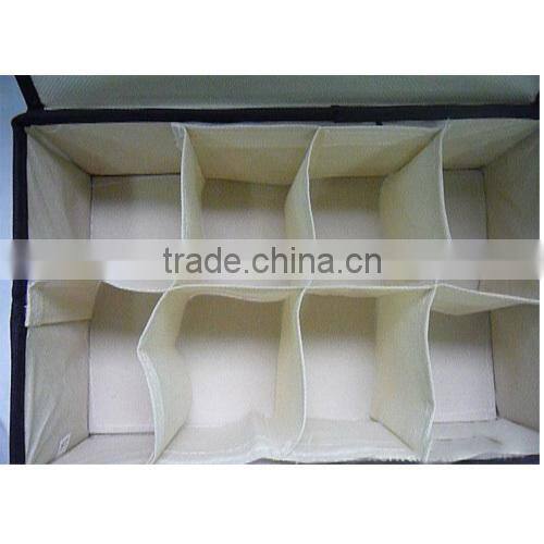 Storage box with PP lamination, 8 grids container for toy/bra/remote control(BBHT003)