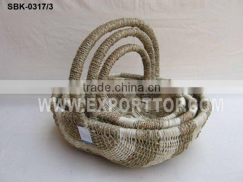 Best selling set of 4 Corn-leaft basket (july@etopvietnam.com)