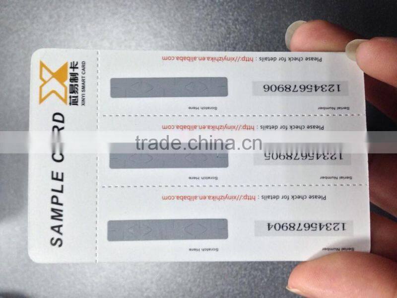 300/ 350gsm paper scratch off card with high quality