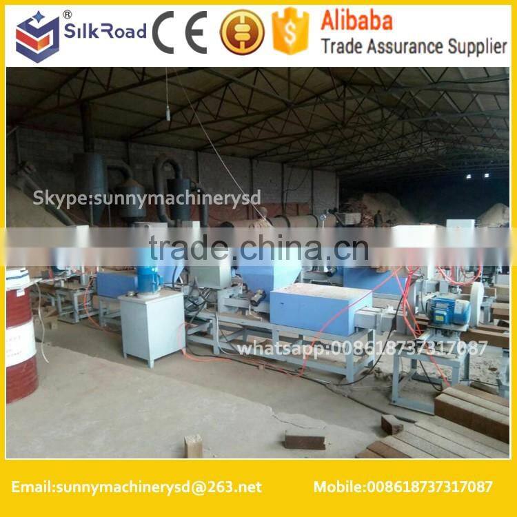 to make hollow block!compressed wood pallet making machine