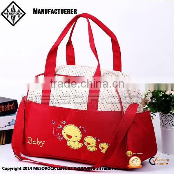 2016 China wholesale fashion baby custom cotton mummy baby bag