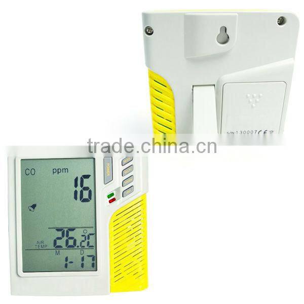 Made in Taiwan /0~999ppm Clock + 32000 points Digital Wall Mount/Desktop Carbon Monoxide CO Sensor Data Logger Monitor
