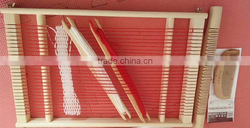 Kids traditional toy creative wooden weaving loom chinese manufacturer