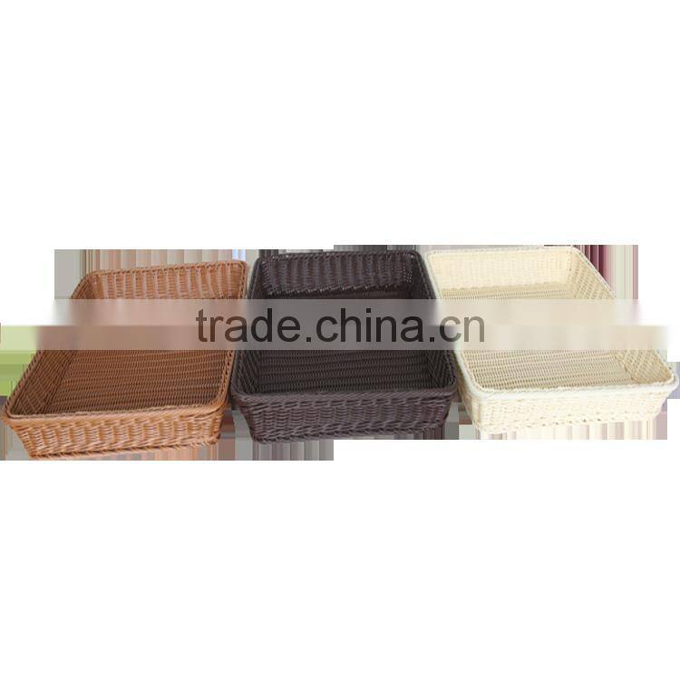 Supermarket plastic rattan woven banneton proofing basket under shelf