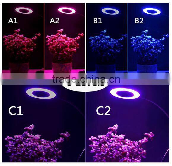 Led Grow Light for Indoor Plants 10W Adjustable 6 Level Dimmable Clip Desk Lamp with 360 degree Flexible Gooseneck