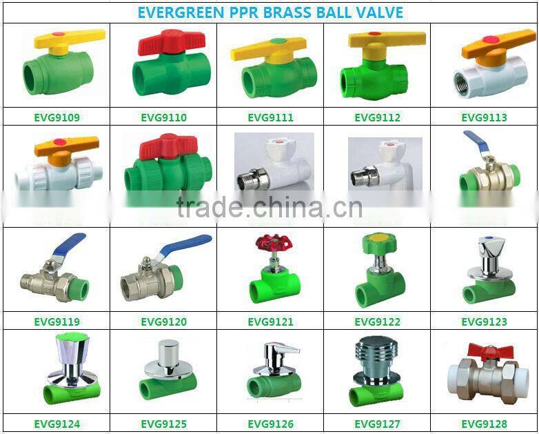 handle ppr union brass ball valve for water supply made in China