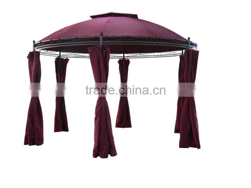 dia3.5m double-roof garden round metal gazebo