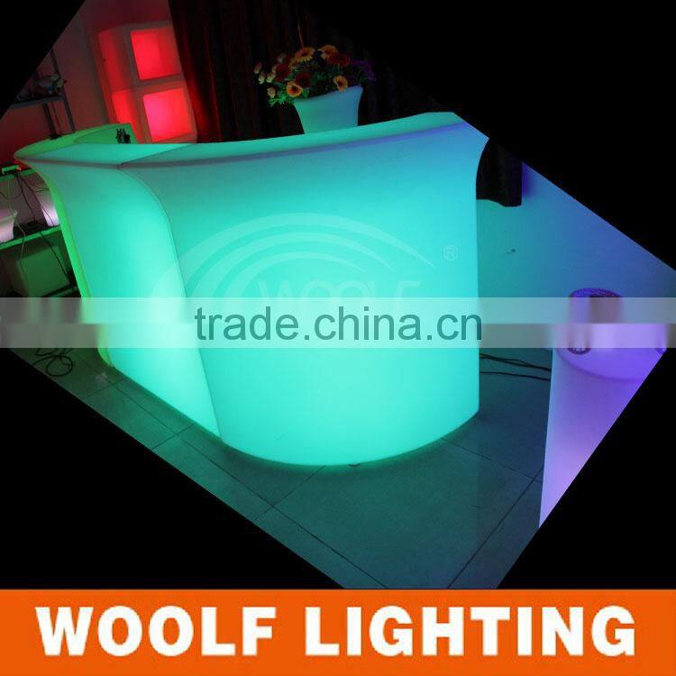 illuminated led cafe bar counter design