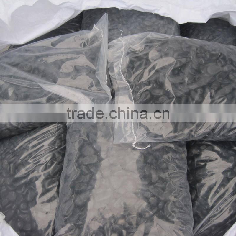 Black Polished River Pebbles Stone