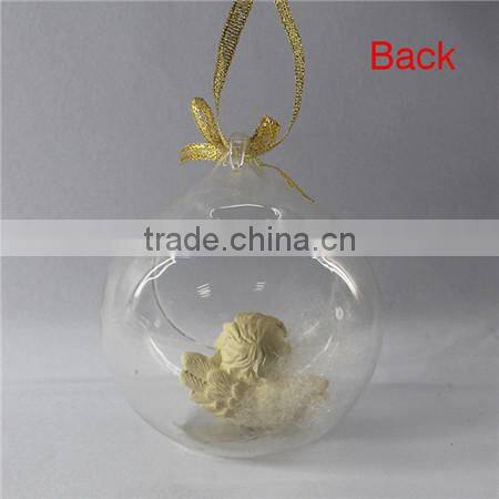 7.5*7.5*8.5 angel glass hanging ball