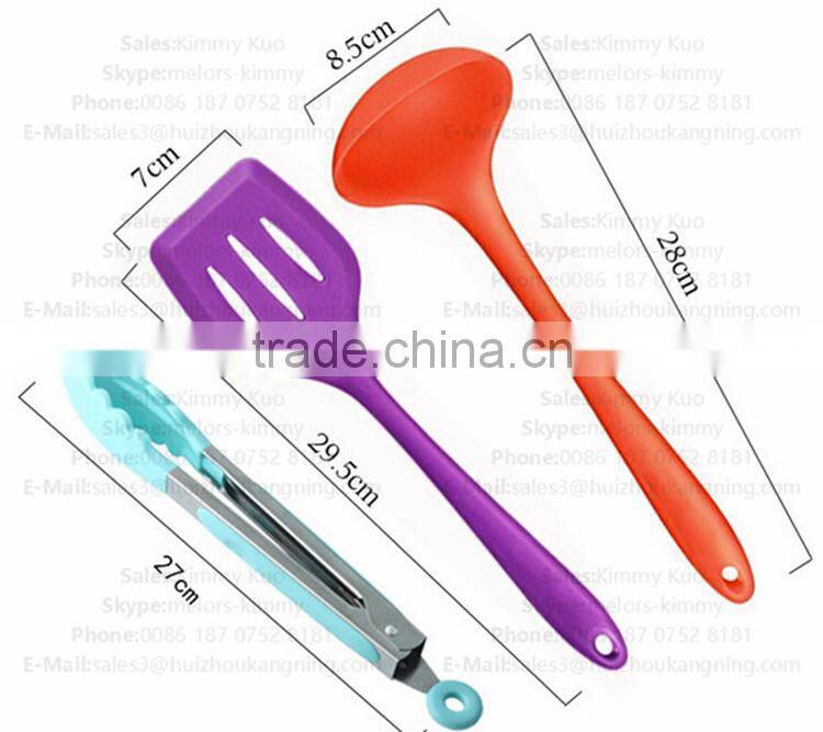 Food Safe Cooking Utensil Set silicone spoon spatula turner ladle