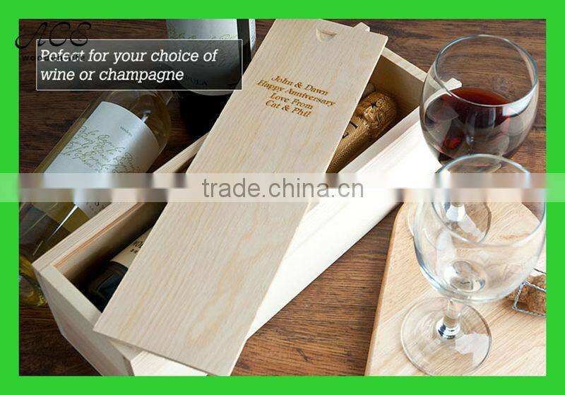 Personalized wooden wine box Custom wooden wine box
