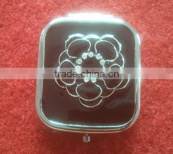 decorative black butterfly design compact mirror