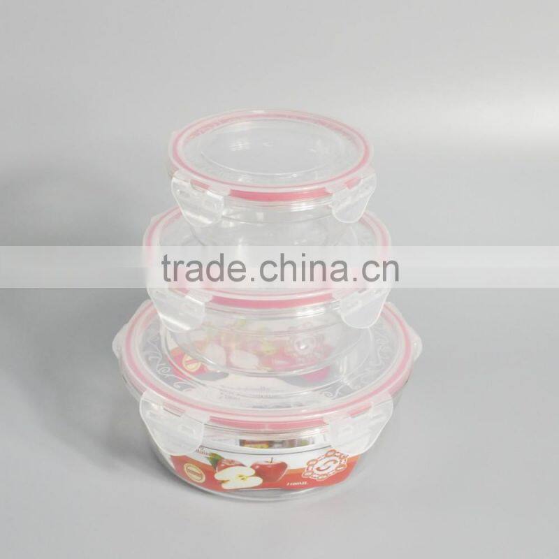 Cheap price 5 pieces plastic food container set with lid for sale