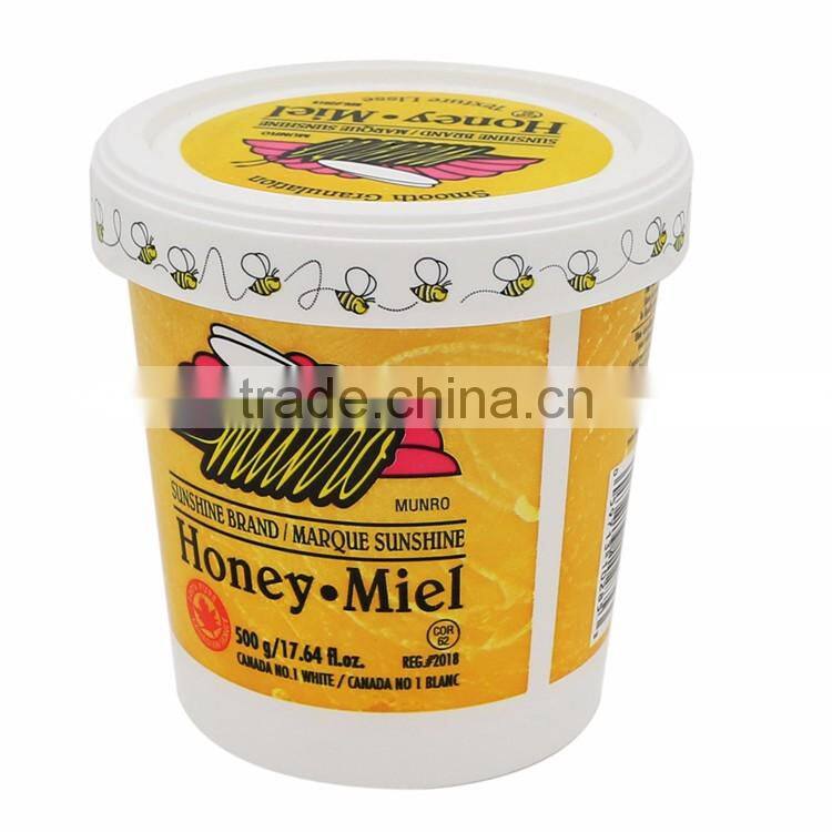 250ml Disposable Plastic Juice Cups with Custom Logo, Square Container Box with Lid