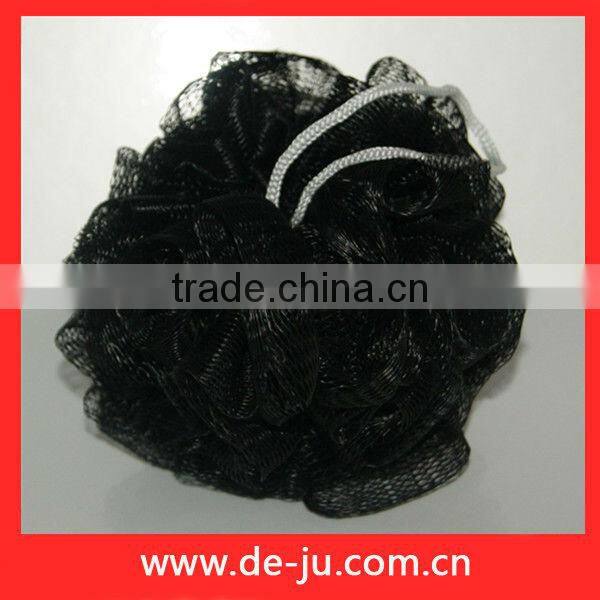 Bathroom Body Cleaning PE Mesh Blue Round Bath Sponge