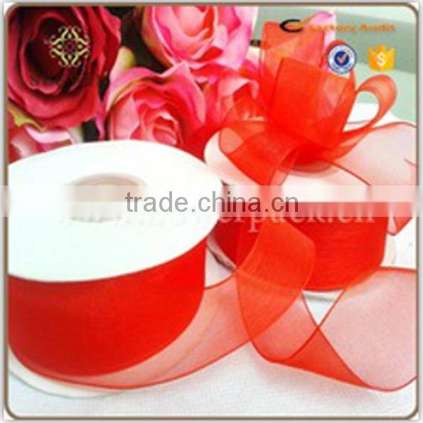 transparent organza fabric ribbon for decoration