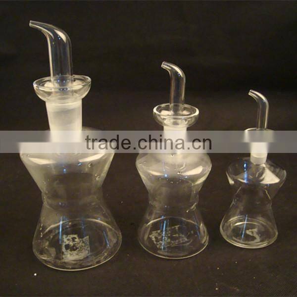 heat resistant glass vinegar bottle with dropper