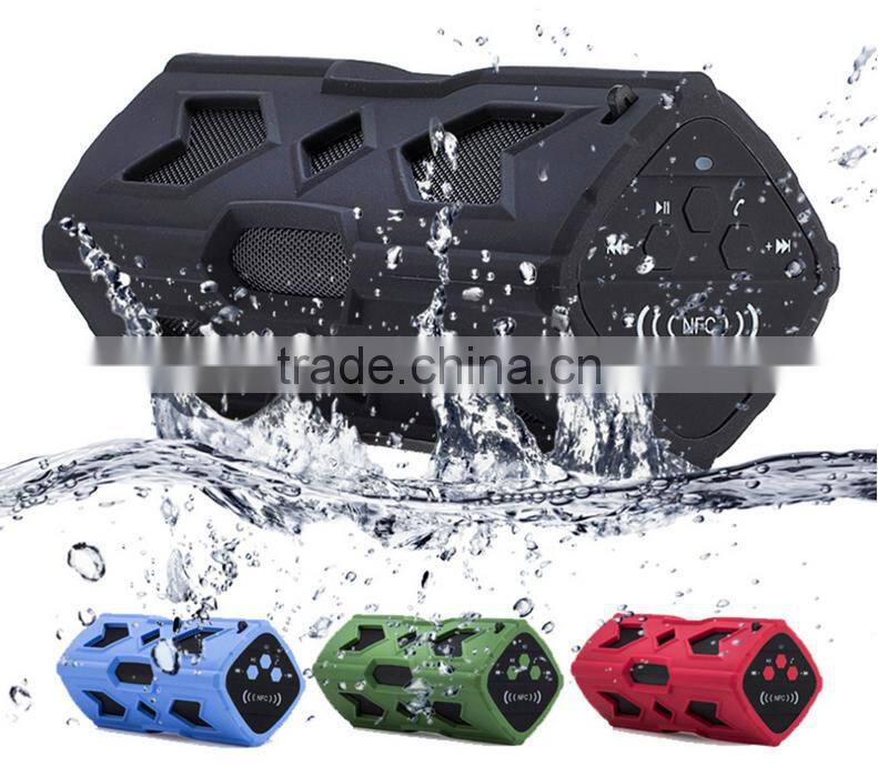 2017 trending products portable dustproof NFC waterproof bluetooth V4.0 speaker