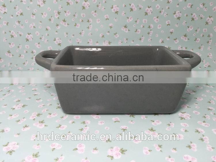 2015 stocked Cheap daily use colored square porcelain bakeware plate