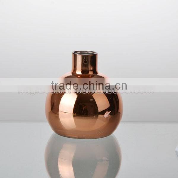 hand made cheap cute mini color electroplate glass vase style