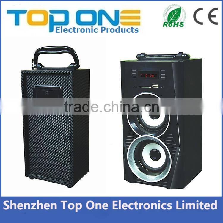 Subwoofer Stereo Audio Portable Wooden Speaker with remote control