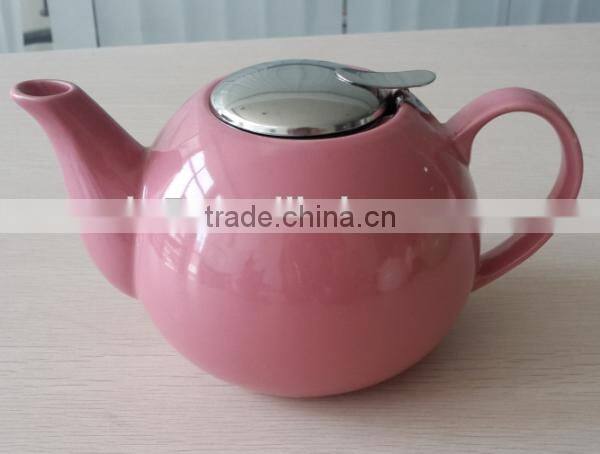 BTHJC-2 Creative Home 42oz Ceramic Teapot with S/S Lid & Infuser