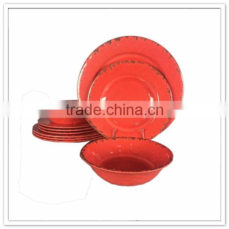 Melamine ruffle serveware, ruffle dinner plates for hotels