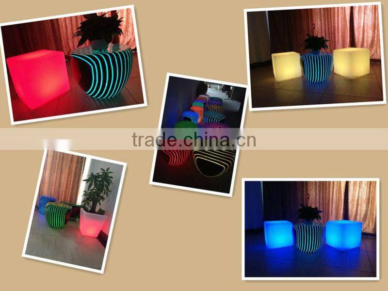 plastic lighted sofa/remote control sofa/rechargeable sofa/led sofa YM-LCH604040