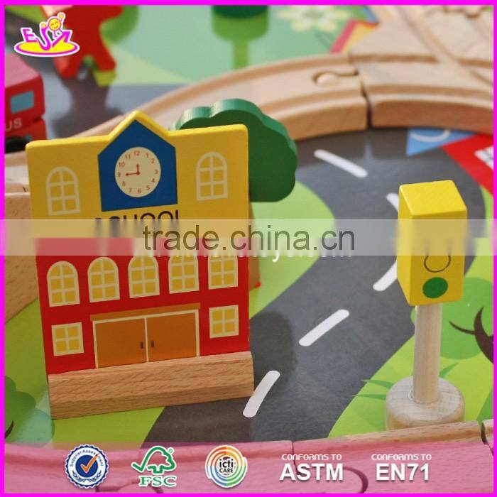 Top fashion funny activity toys wooden kids toy train W04C071-S