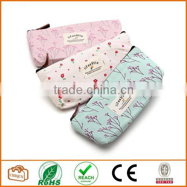Flower Floral Pencil Pen Case Cosmetic Makeup Bag