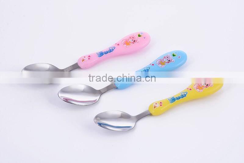 BSX97 Hot Selling Lovely Cheap Stainless Steel Baby Spoon for Feeding