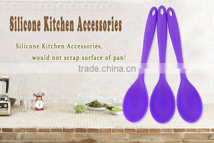 Integrated Seamless Design Purple Color Silicone Rice Spoon