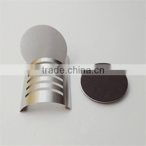 Promotion round shape stainless steel cup coaster for bar