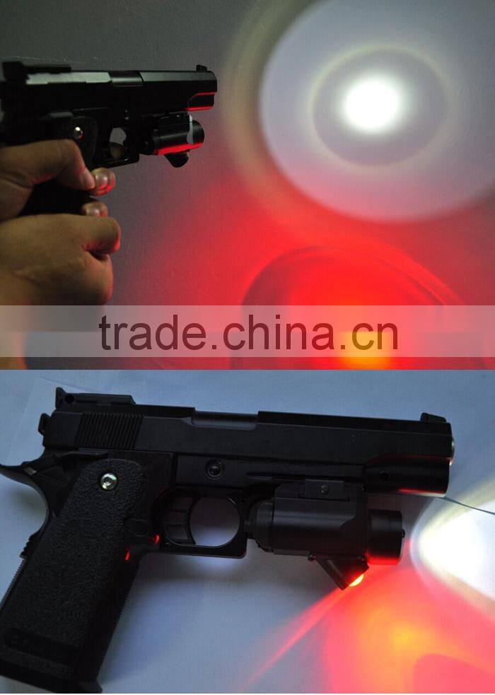 Erains TAC Optics Tactical Compact Pistol Weapon 225 Lumens Q5 LED Flashlight with 45 Degree 25 Lumens Red LED Light /Torch
