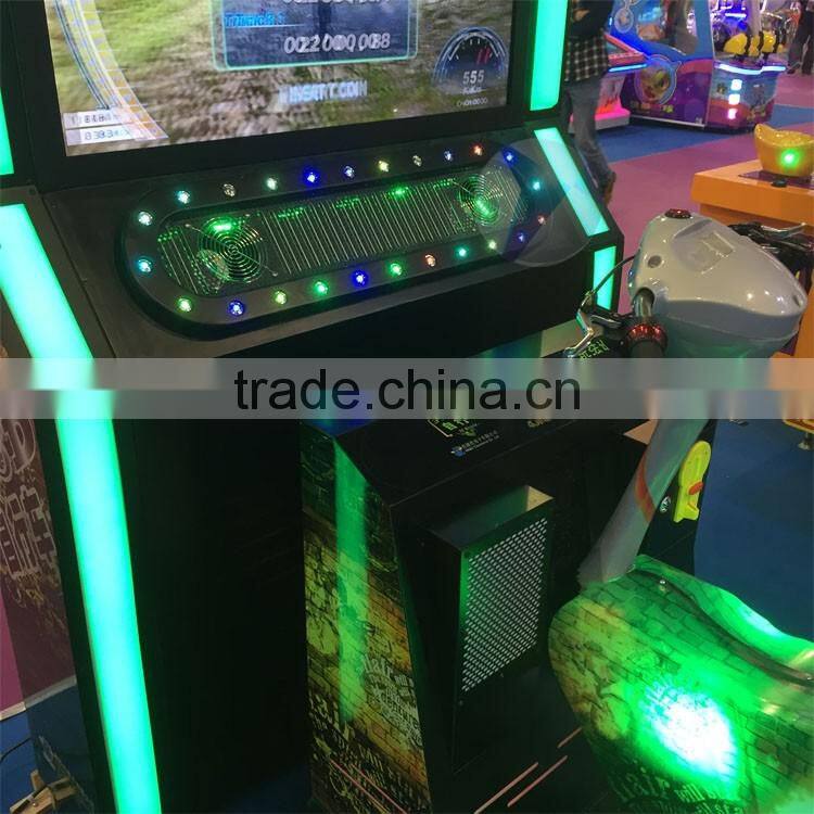 New coin pusher arcade simulator 3D kiddie bike game machine with 3D glasses for sale