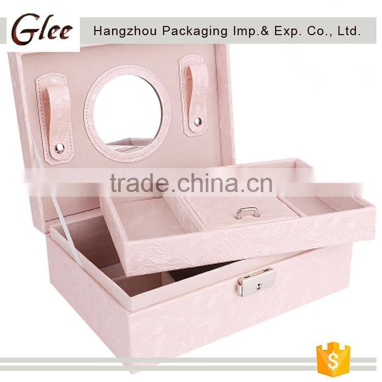 Popular lovely cute custom packaging high quality unique wholesale PU leather jewellery gift box