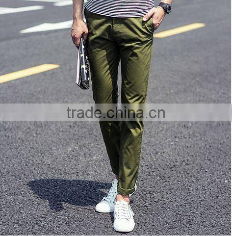 high quality fashion slim cut casual pants men wholesale new sofe cotton pants
