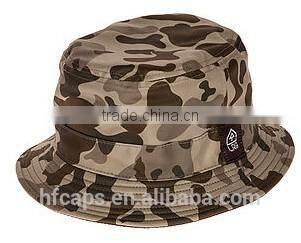 Brown bucket hat plain wholesale cool cotton no minimum custom camo bucket hat