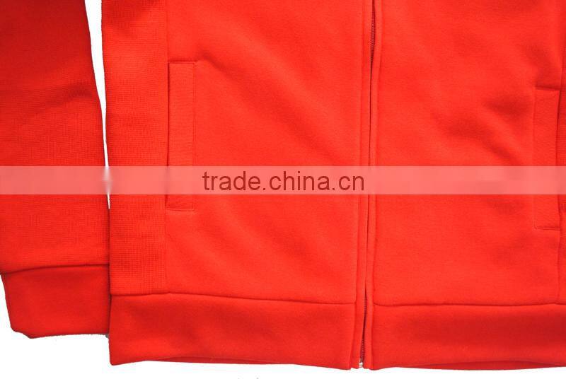 2016 Trendy style polar fleece 260g mens jacket with red
