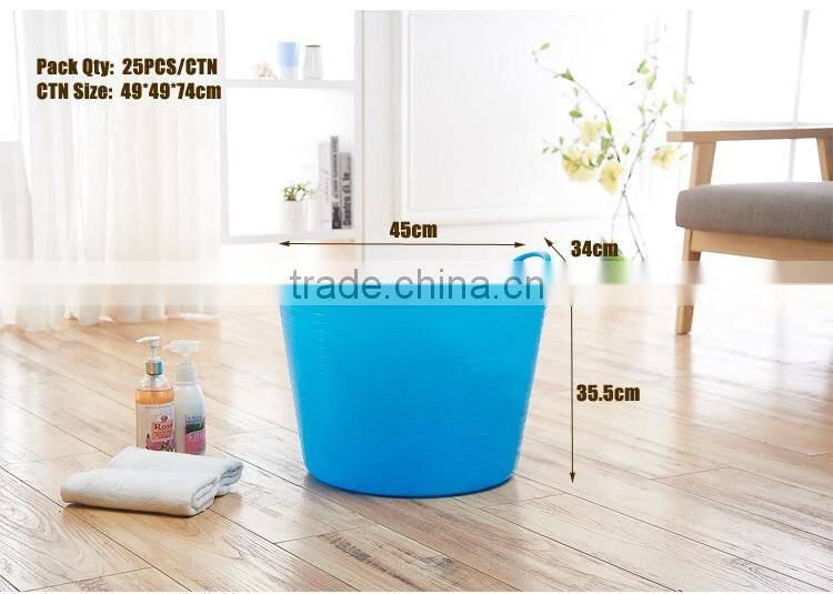 Plastic Laundry Basket with handle dirty clothes storage basket