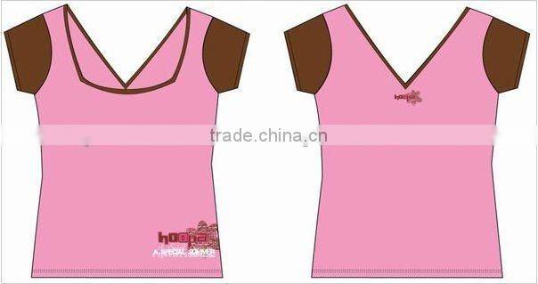 Women High Quality Cotton V-Neck T-Shirt