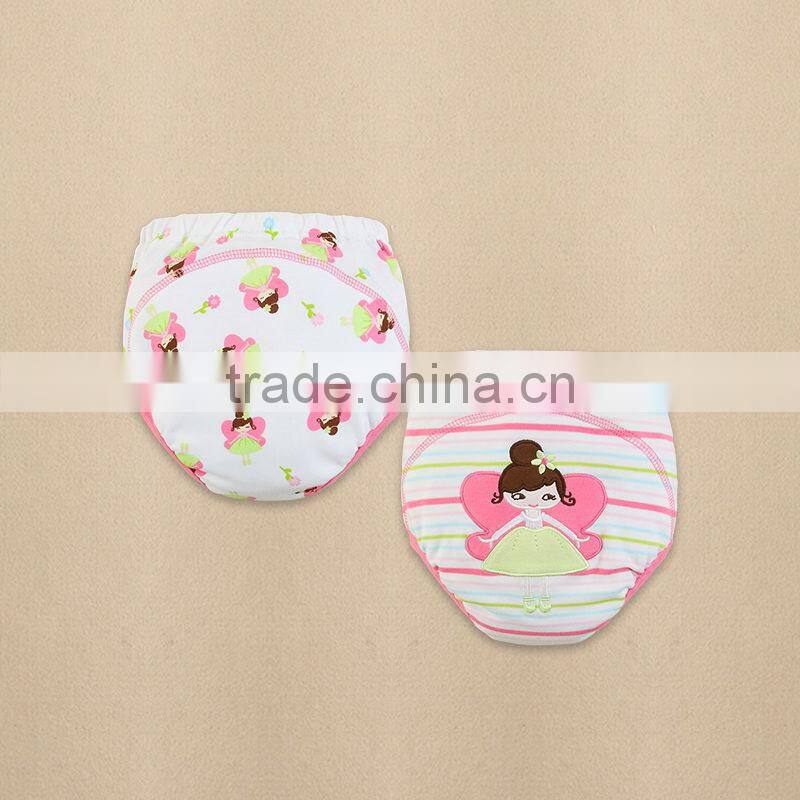 2014 baby clothing 100 cotton embroider training pants diaper