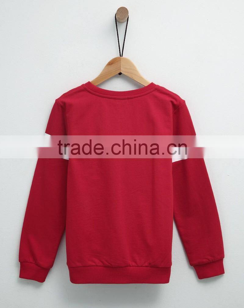 print letters 100% cotton fabric children sports pullover boys sweatshirt