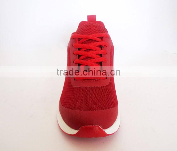 Red mesh upper PU air cushion sport women shoes