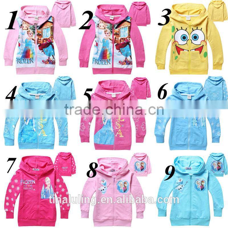 Brand New boys autumn zipper hoodies kids cartoon sweatshirts
