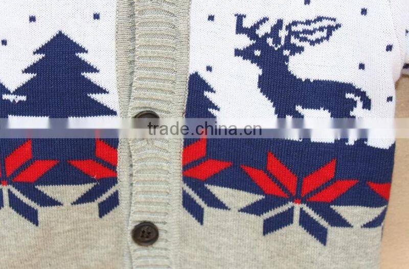 baby boys nordic snowflake reindeer cardigan sweater