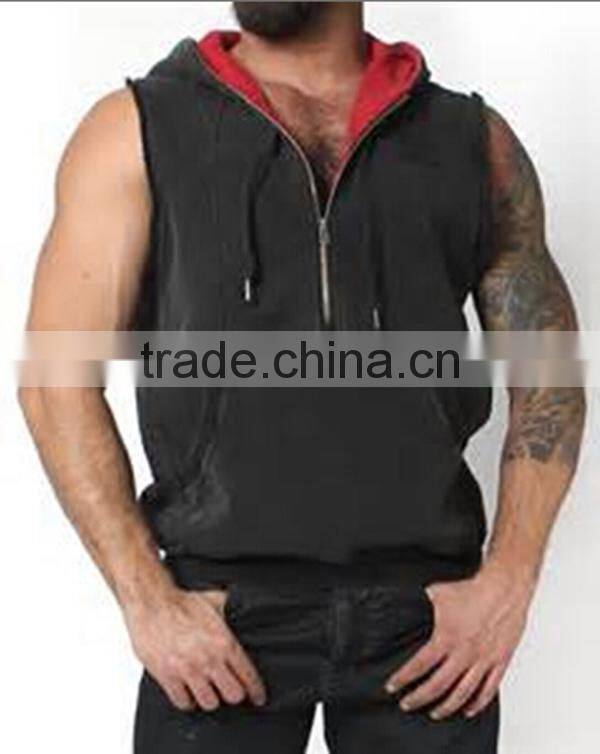 Custom men's sleeveless hoody