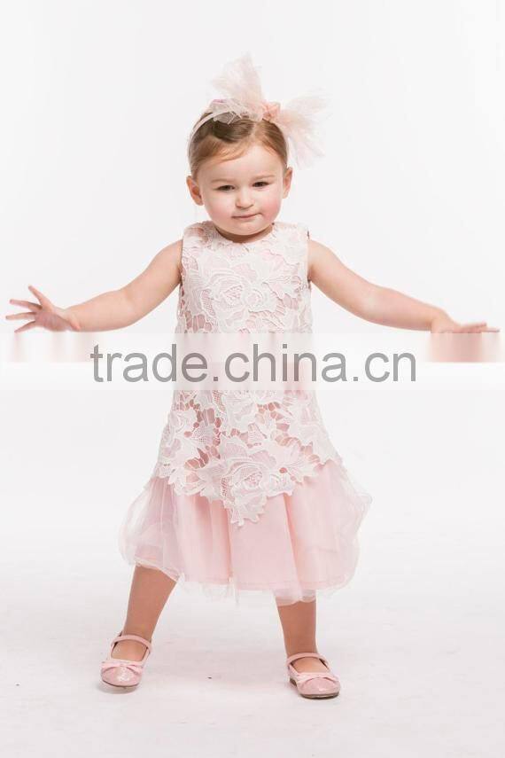 Lace Trimming Mommy And Me Outfits Family Matching Clothing